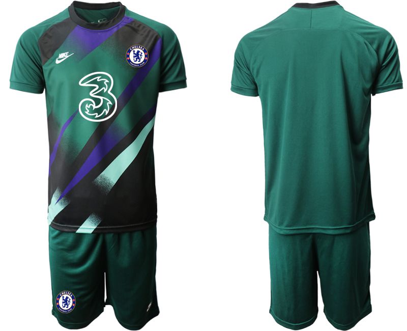 Men 2020-2021 club Chelsea Dark green goalkeeper Soccer Jerseys